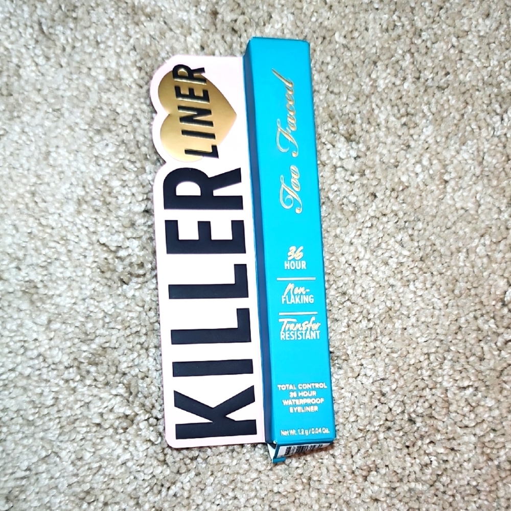 Too Faced Killer Liner in Killer Turquoise. New Full Size. Discontinued Color